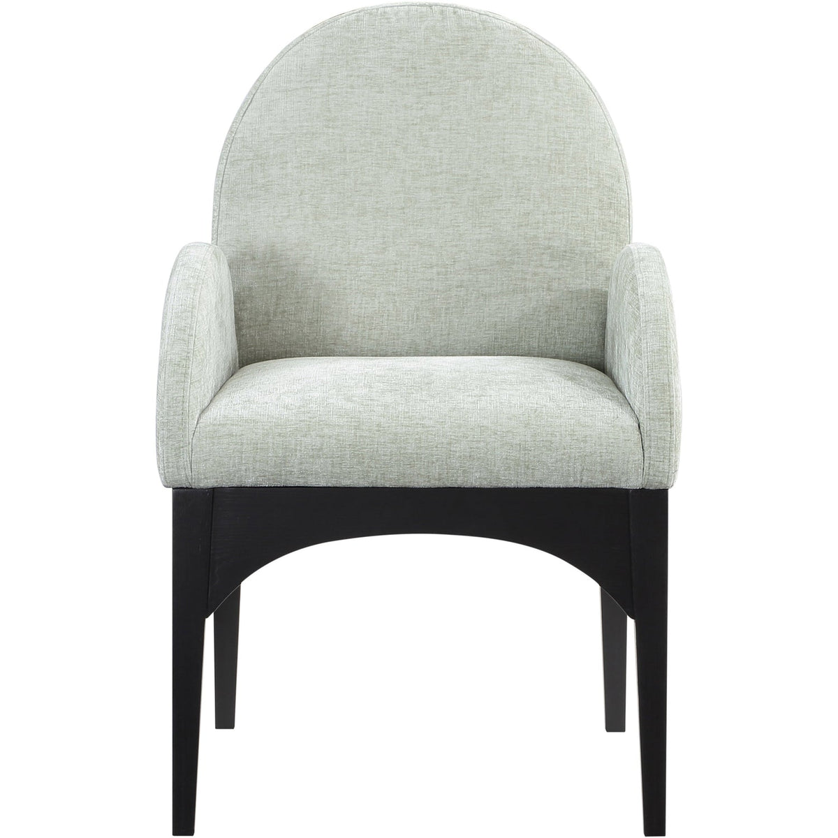 Waldorf Mint Chenille Fabric Upholstered Dining Arm Chair Set of 2