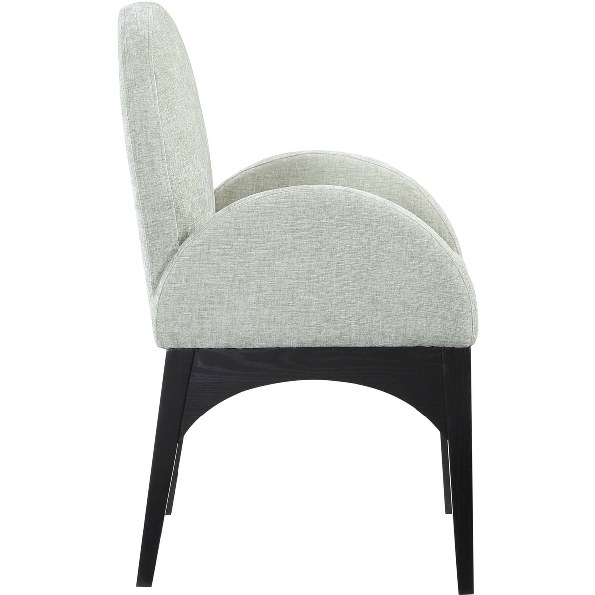 Waldorf Mint Chenille Fabric Upholstered Dining Arm Chair Set of 2