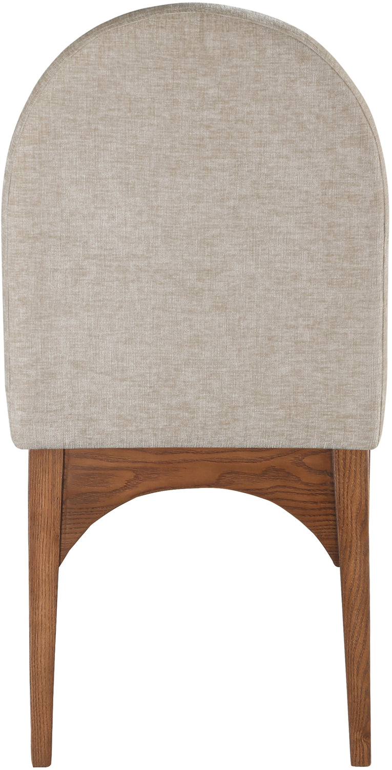 Waldorf Beige Chenille Fabric Upholstered Dining Side Chair Set of 2