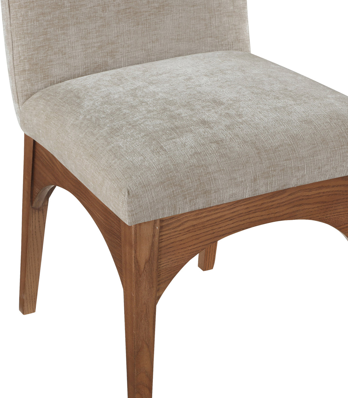 Waldorf Beige Chenille Fabric Upholstered Dining Side Chair Set of 2