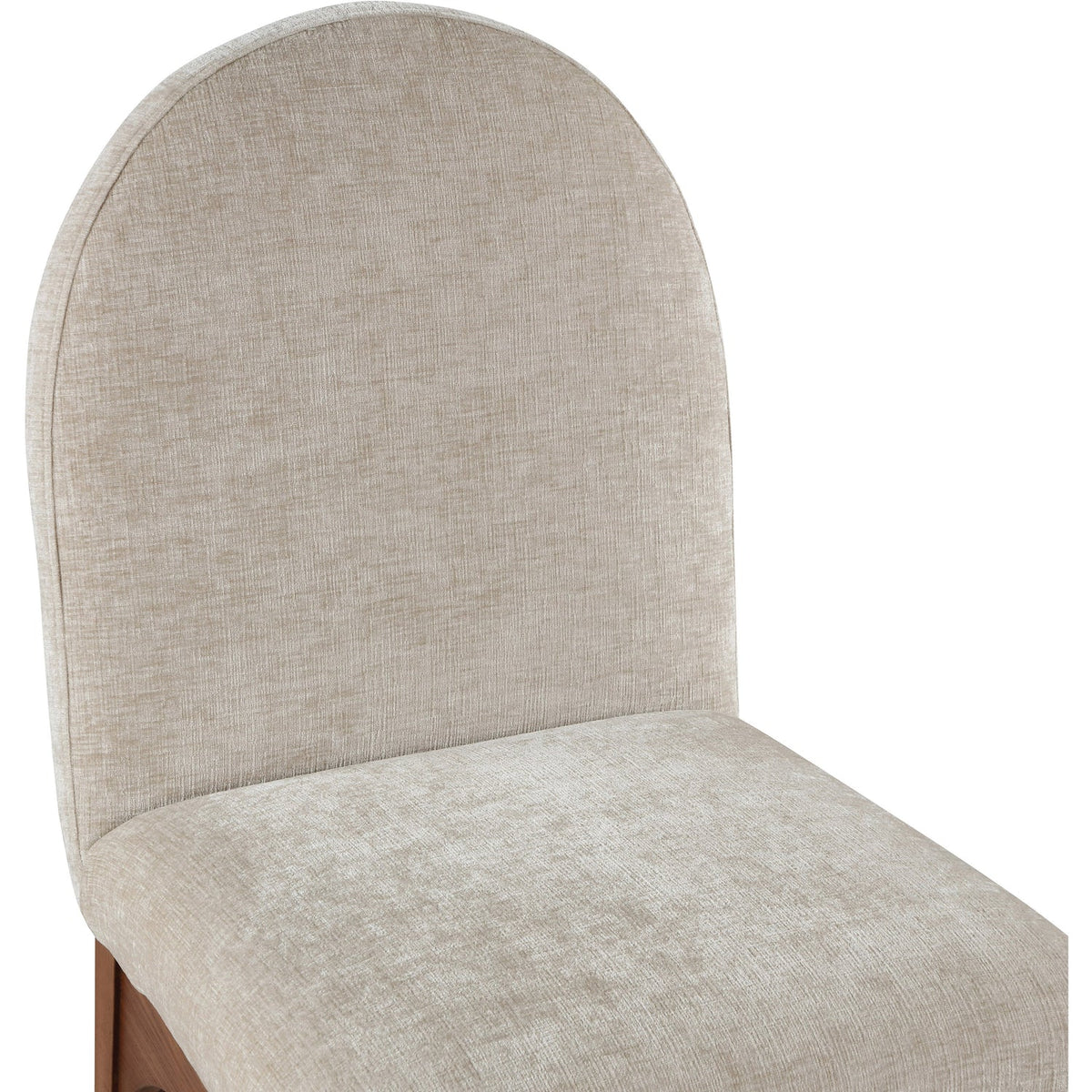 Waldorf Beige Chenille Fabric Upholstered Dining Side Chair Set of 2