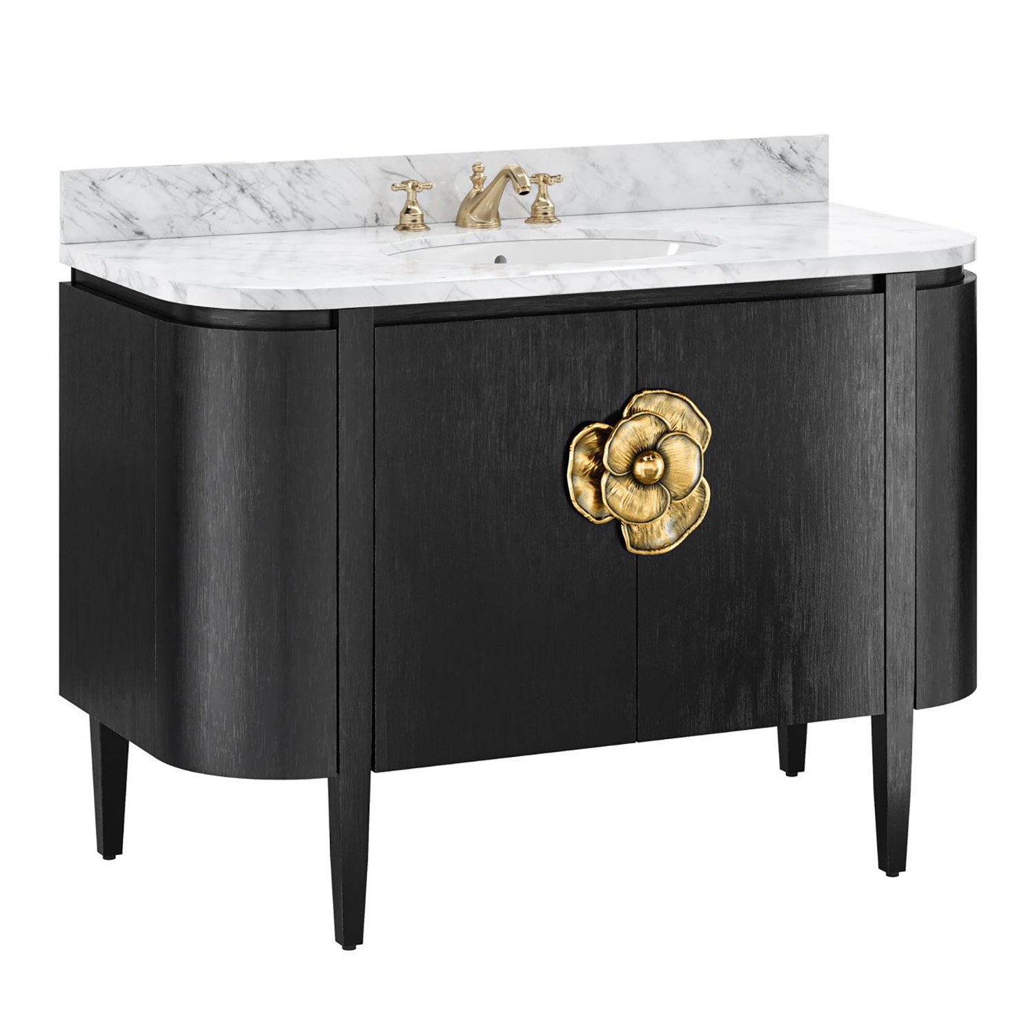 Currey & Co Briallen 48in Vanity with Oval Undermount Sink