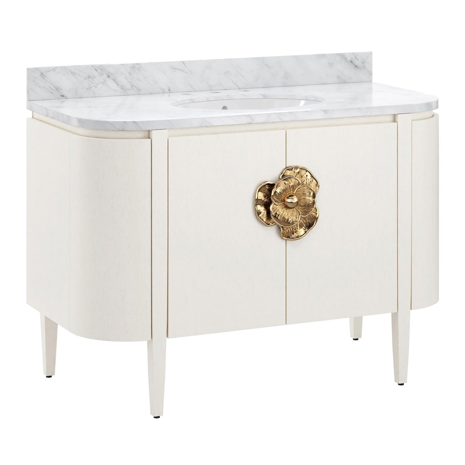 Currey & Co Briallen 48in Vanity with Oval Undermount Sink