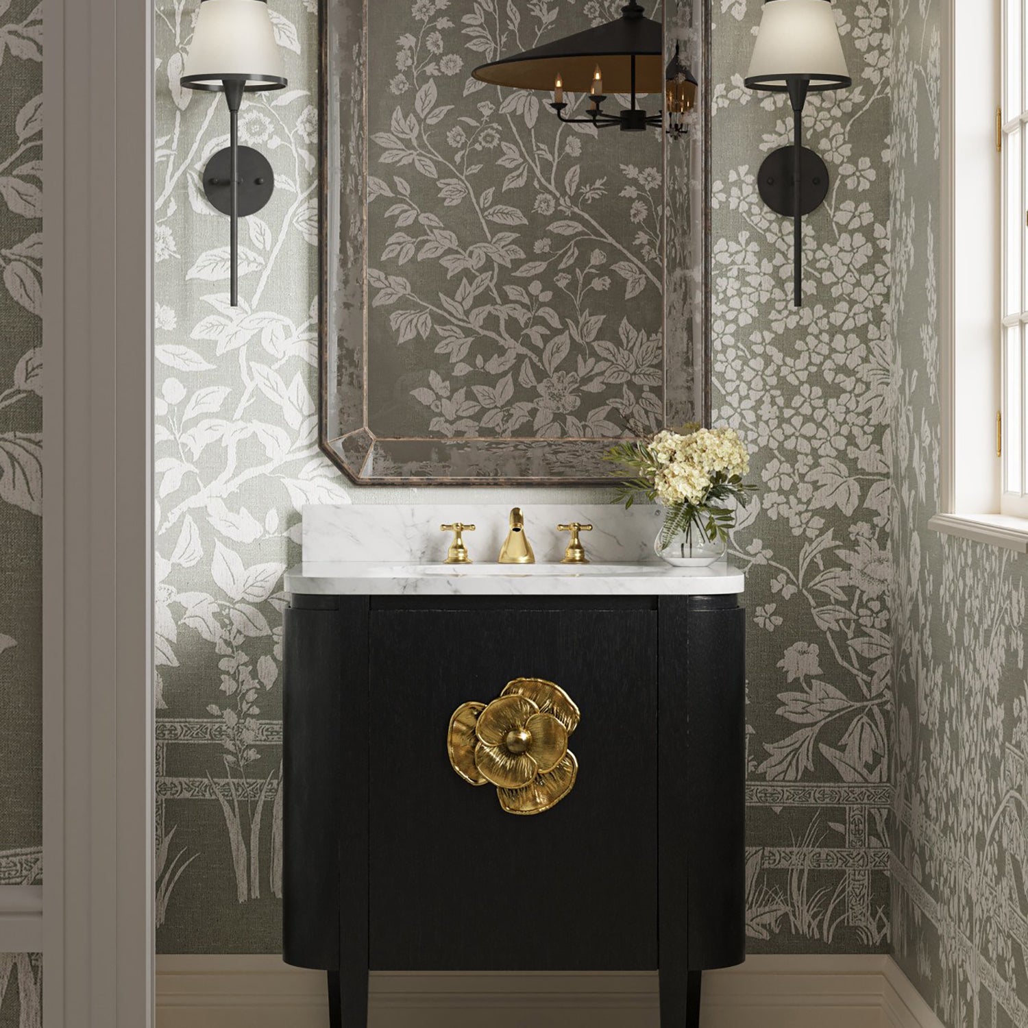 Currey & Co Briallen 30in Vanity with Oval Undermount Sink