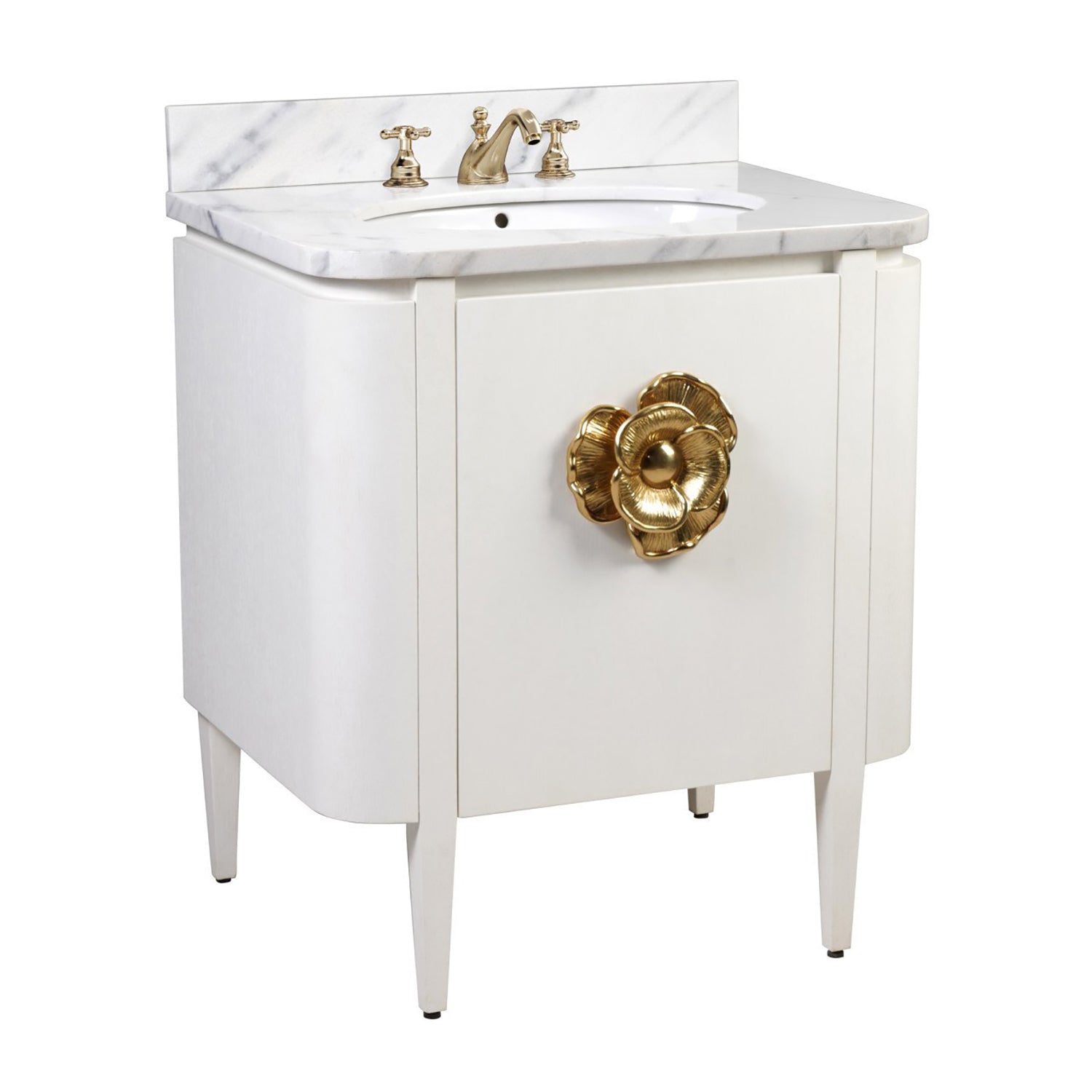 Currey & Co Briallen 30in Vanity with Oval Undermount Sink