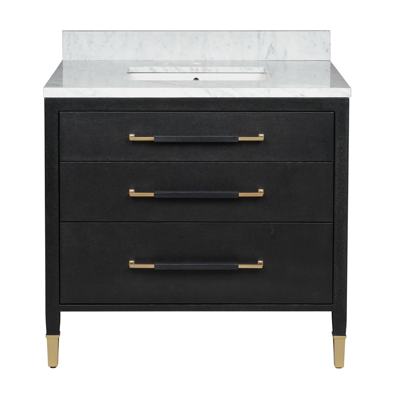 Currey & Co Verona 36in Linen Vanity with Rectangular Undermount Sink