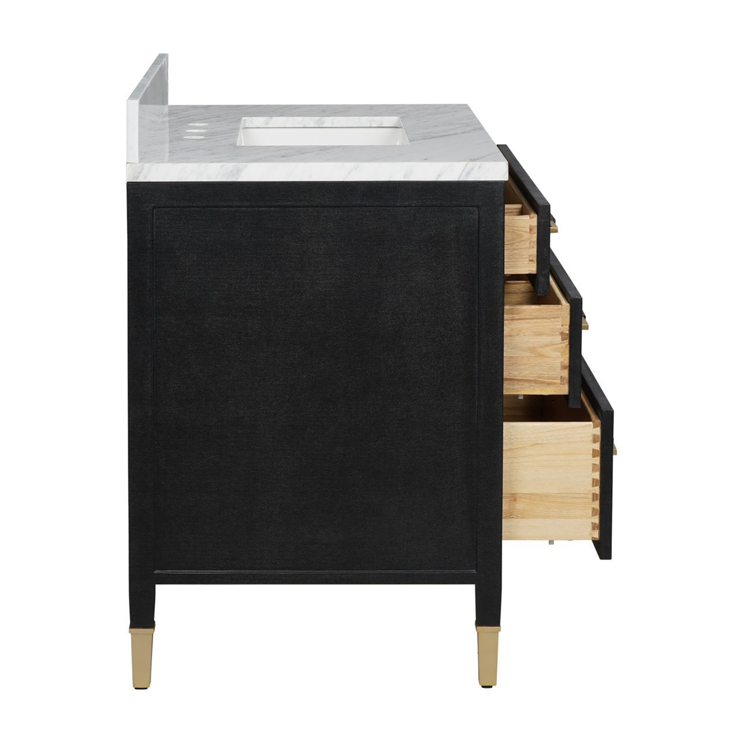 Currey & Co Verona 36in Linen Vanity with Rectangular Undermount Sink