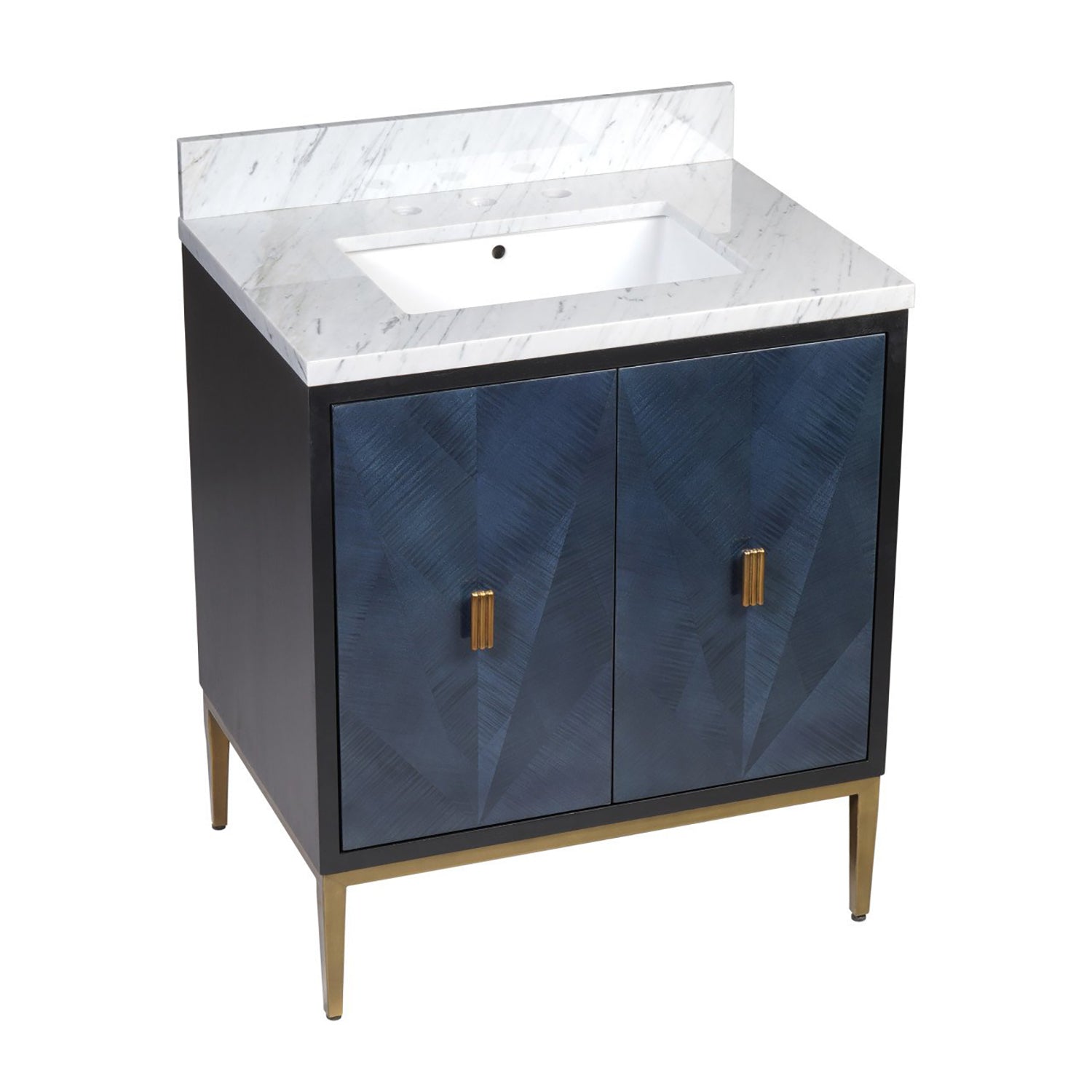 Currey & Co Kallista 30in Vanity with Rectangular Undermount Sink