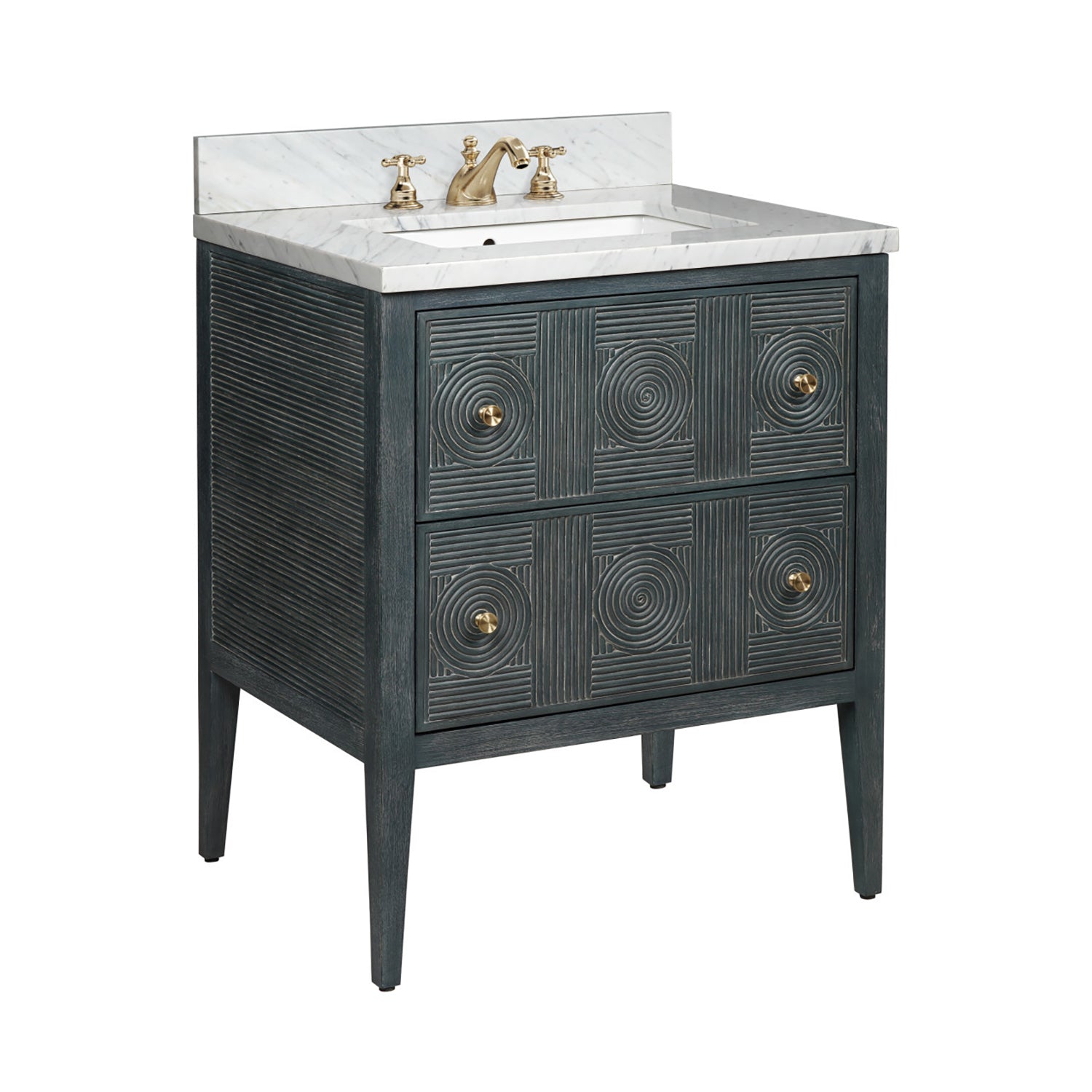 Currey & Co Santos 28in Vanity with Rectangular Undermount Sink