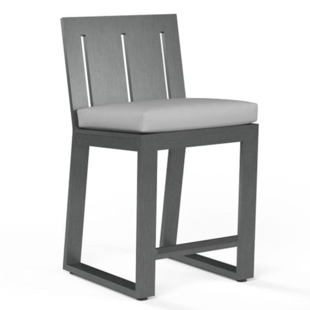 Sunset West Redondo Cast Silver Outdoor Counter Stool Set of 2