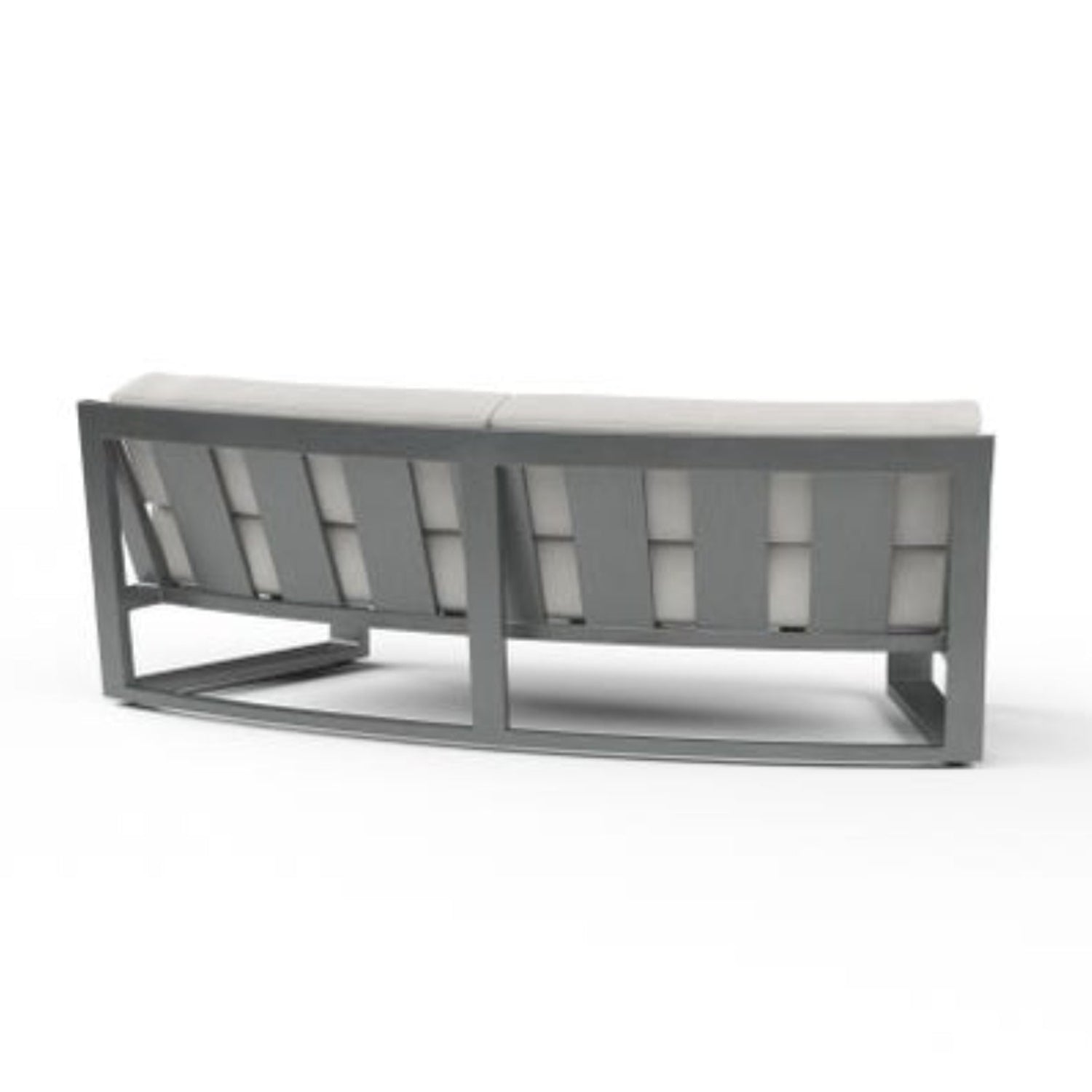 Sunset West Redondo Curved Cast Silver Curved Outdoor Sofa