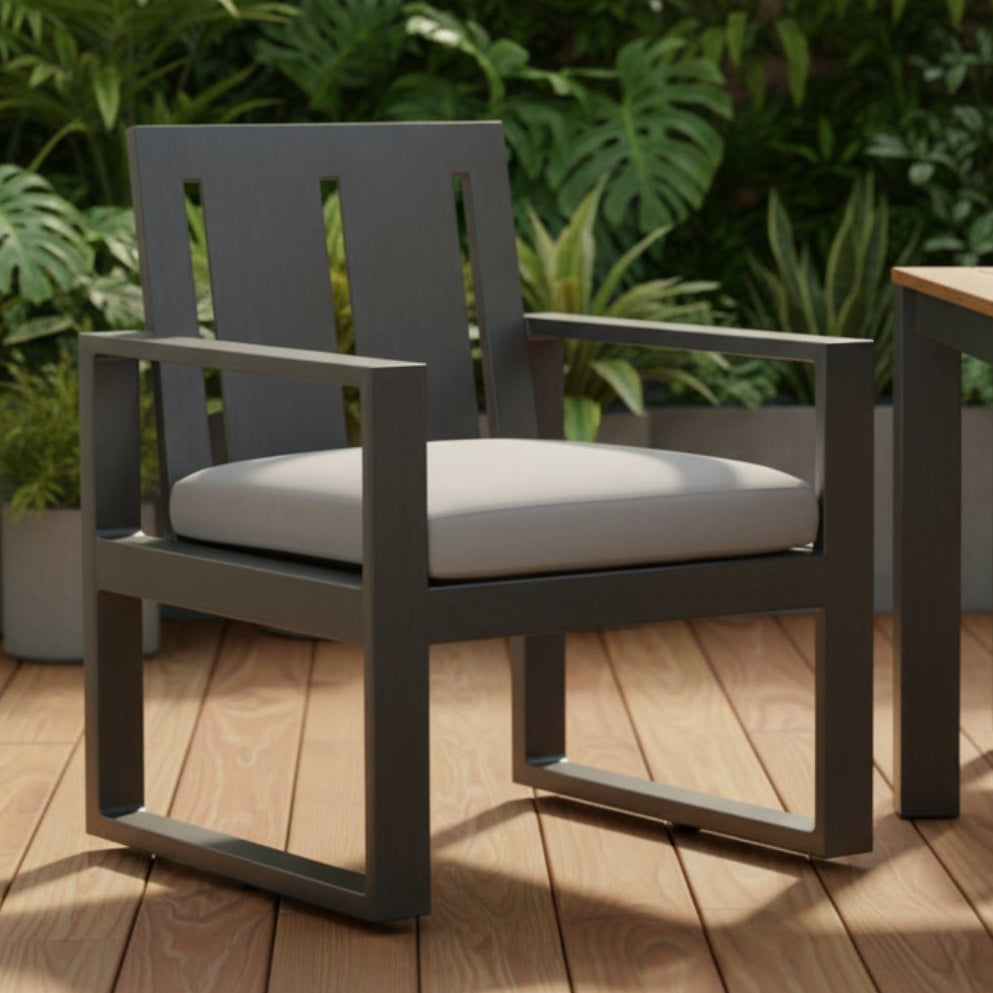 Sunset West Redondo Cast Silver Outdoor Dining Chair Set of 2