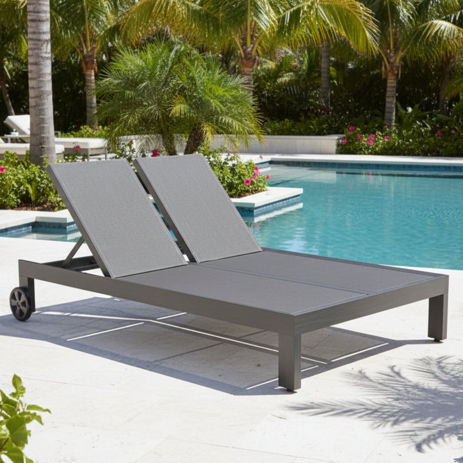 Sunset West Redondo Adjustable Double Sling Outdoor Chaise