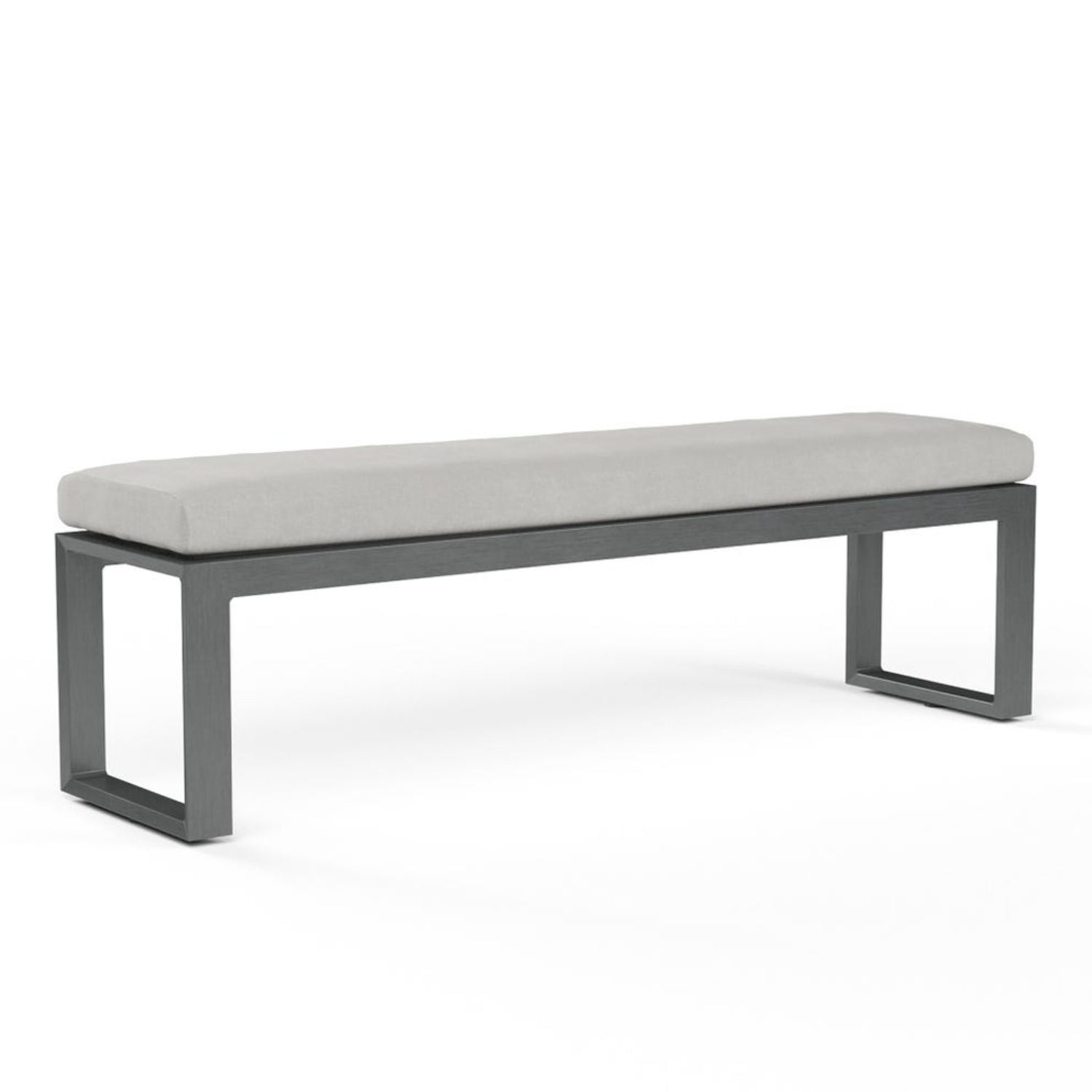 Sunset West Redondo Cast Silver Outdoor Dining Bench