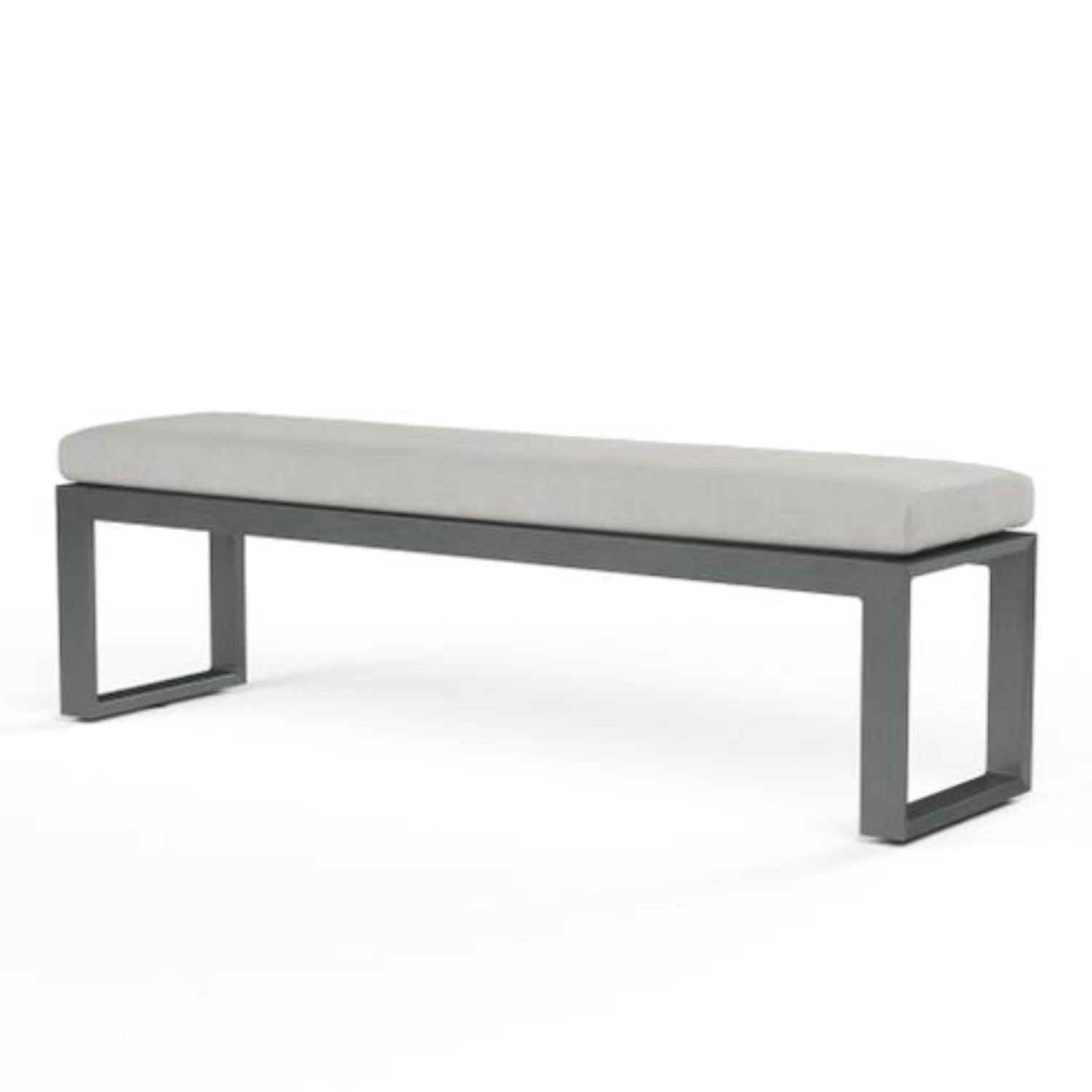 Sunset West Redondo Cast Silver Outdoor Dining Bench