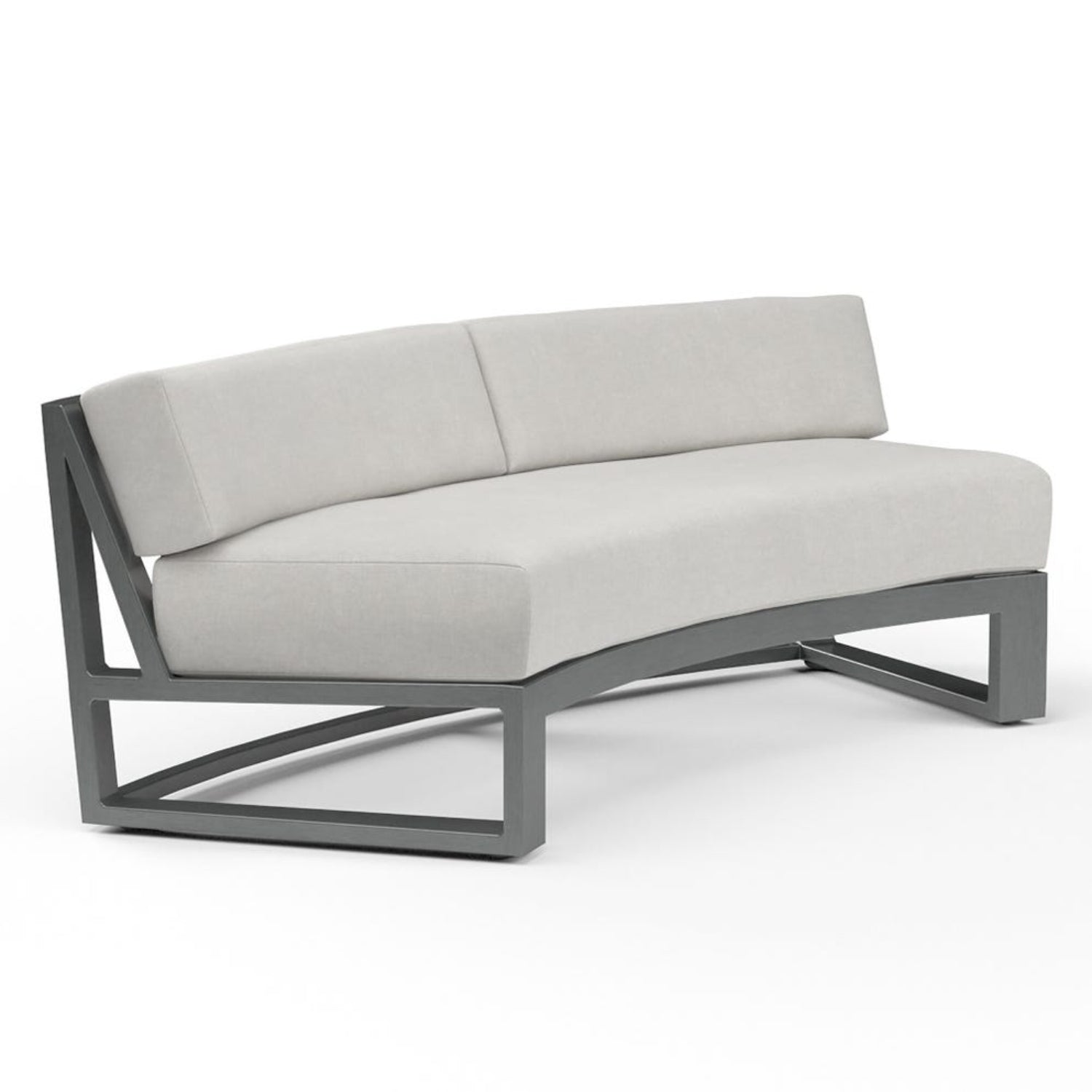 Sunset West Redondo Curved Cast Silver Curved Outdoor Sofa