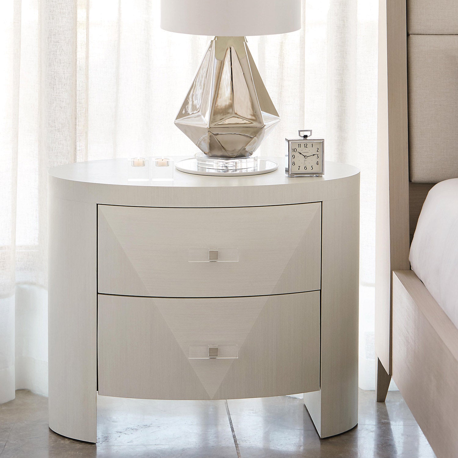 Bernhardt Axiom Oval Nightstand