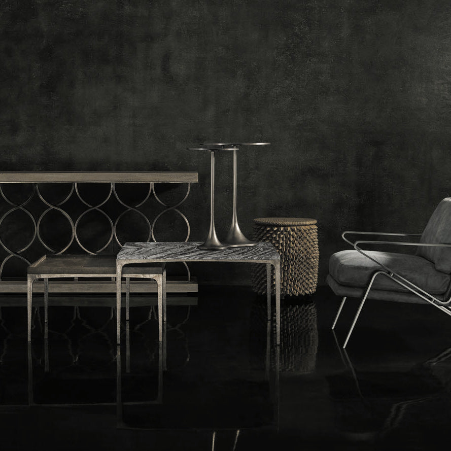 Bernhardt Interiors Strata Marble Cocktail Table