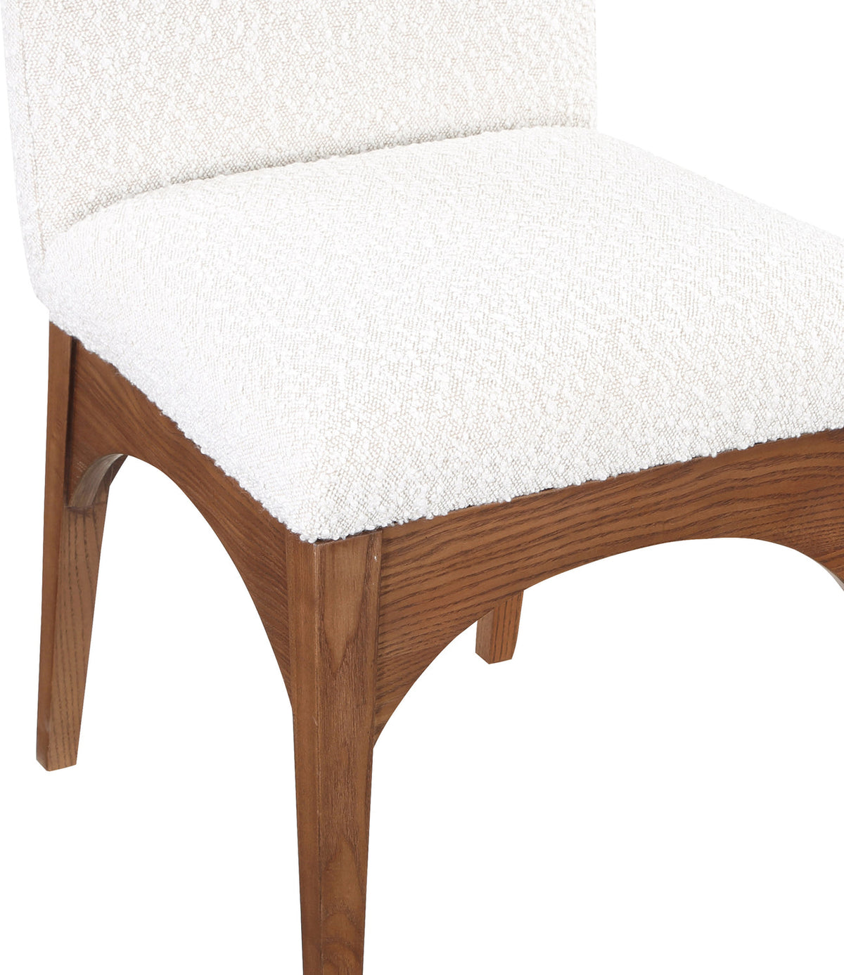 Waldorf Cream Boucle Fabric Upholstered Dining Side Chair Set of 2