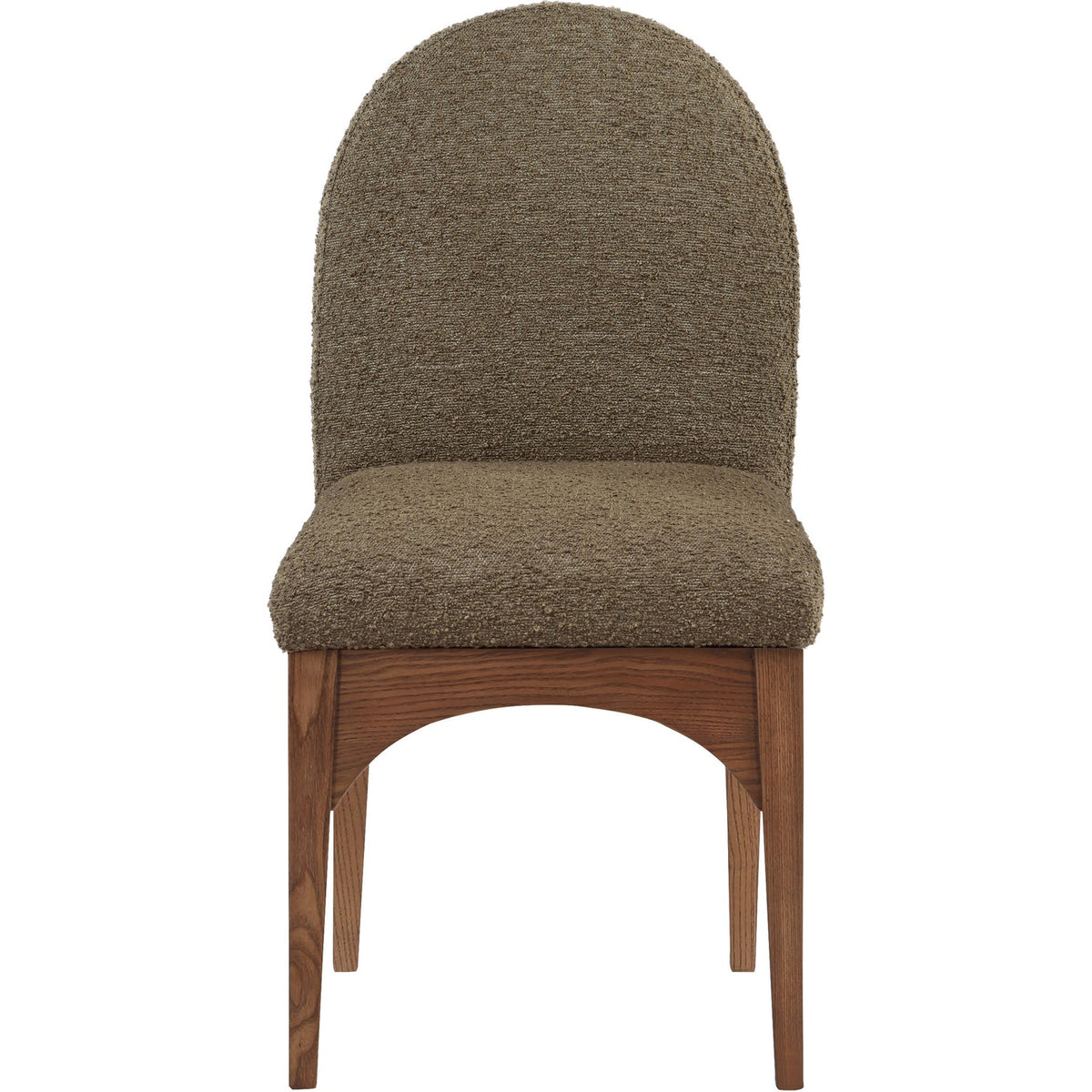 Waldorf Olive Boucle Fabric Upholstered Dining Side Chair Set of 2