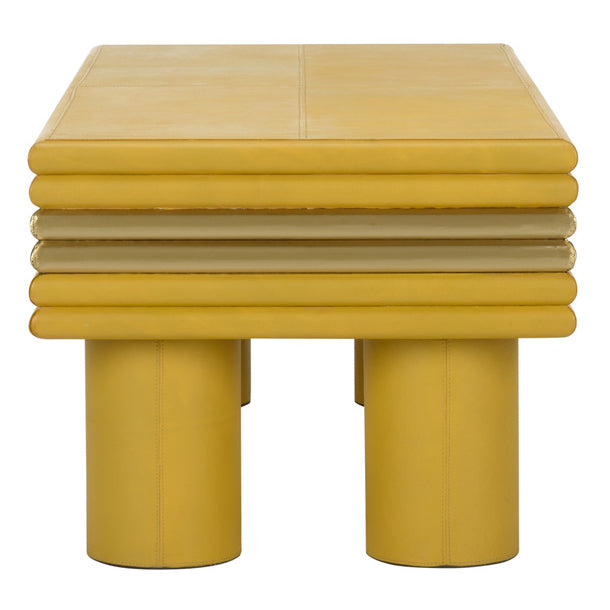 Chelsea House Coulter Leather Cocktail Table