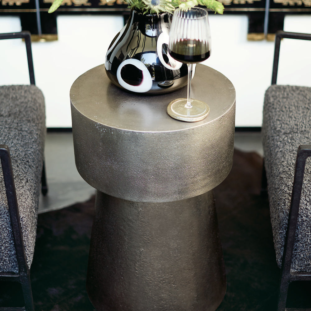 Bernhardt Linea Metal Round Side Table