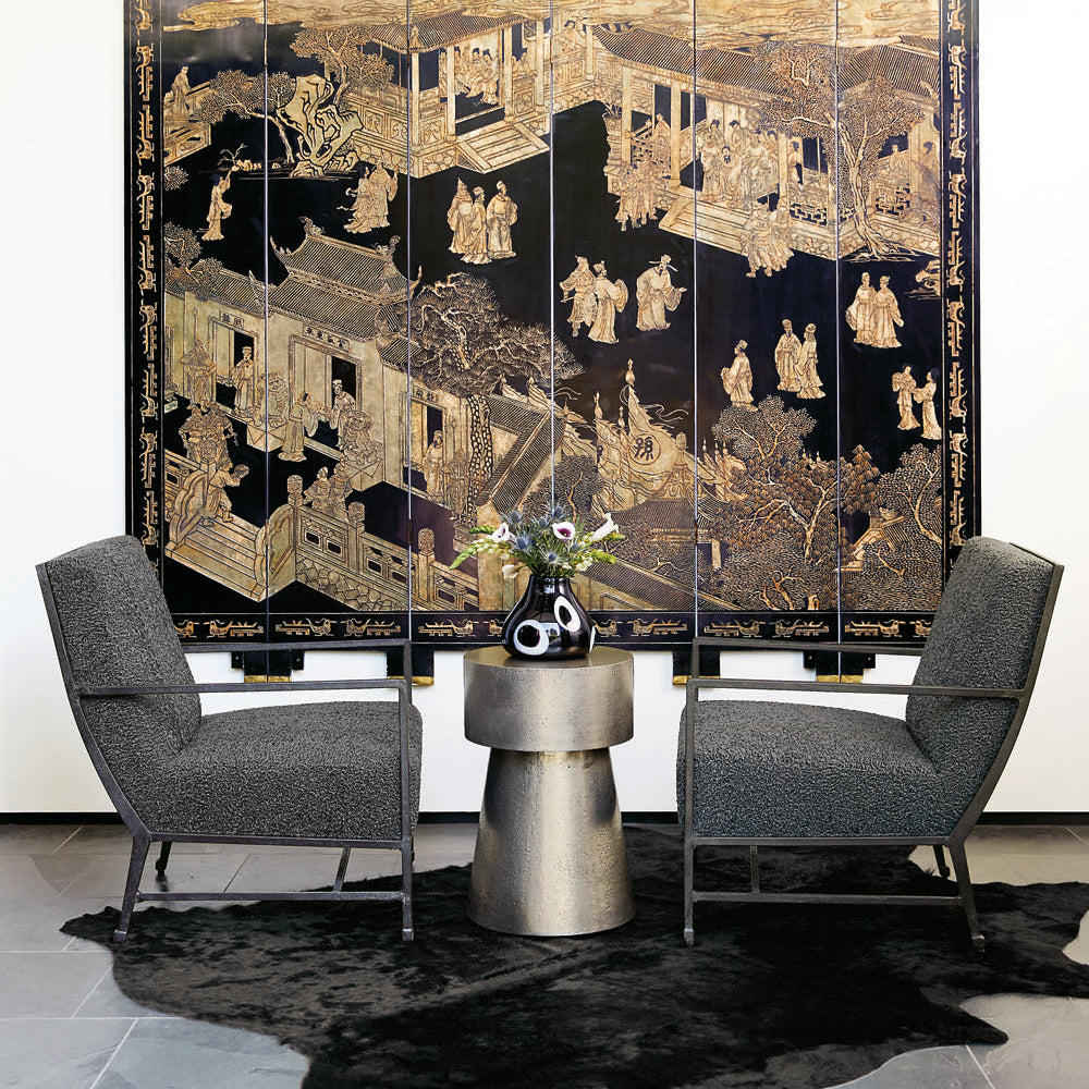 Bernhardt Linea Metal Round Side Table