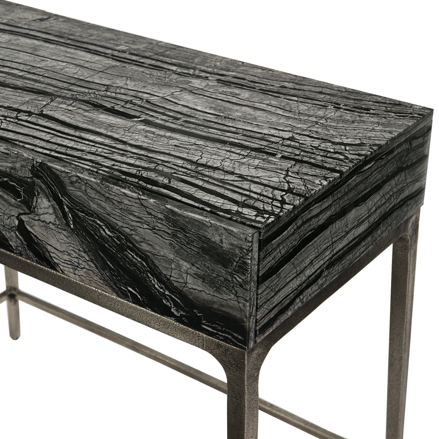 Bernhardt Linea Black Marble Nightstand