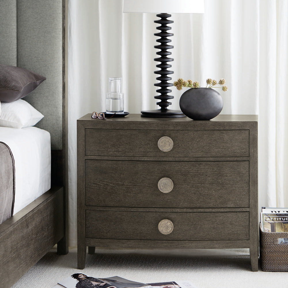 Bernhardt Linea Cerused Charcoal Bachelors Chest