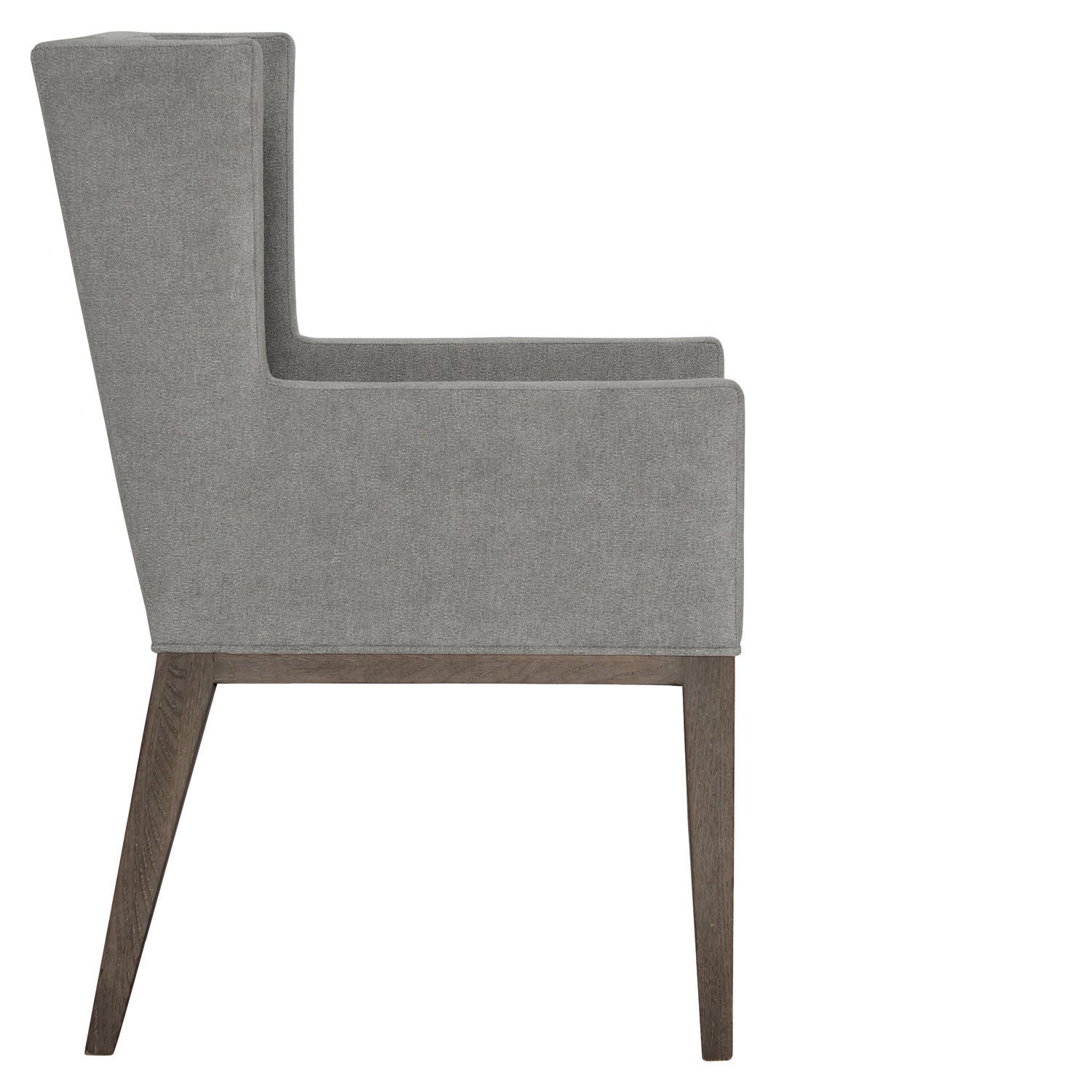 Bernhardt Linea Cerused Charcoal Upholstered Arm Chair