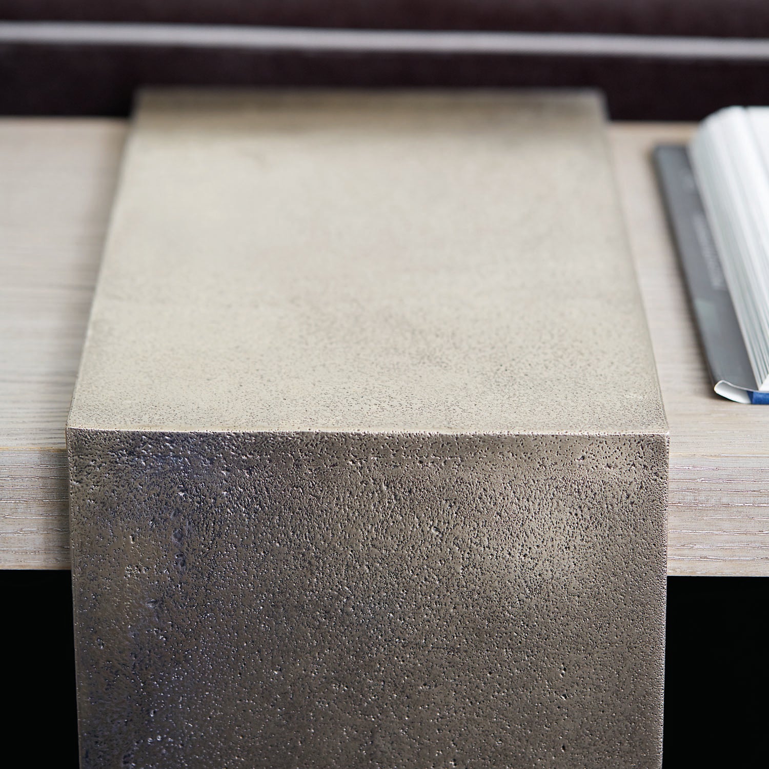 Bernhardt Linea Cerused Greige Console Table