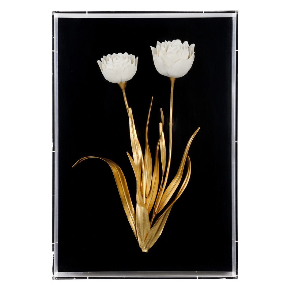 Chelsea House Porcelain Flowers Shadowbox