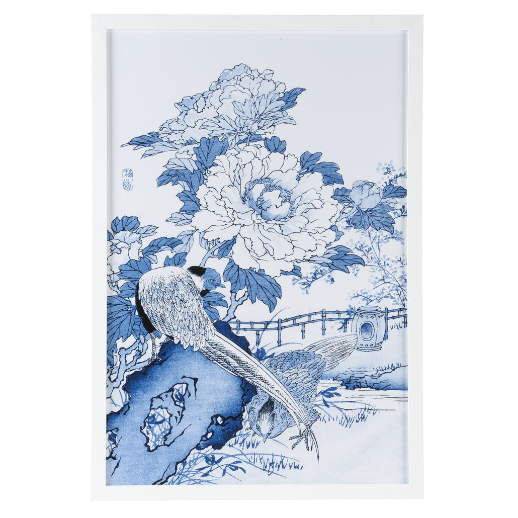 Chelsea House Blue And White Asian Garden II Framed Artwork