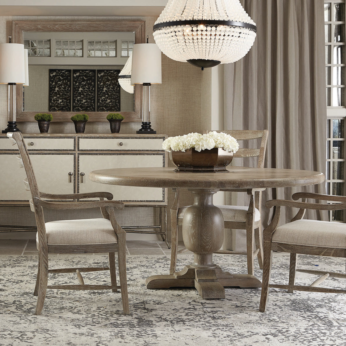 Bernhardt Rustic Patina Sand Ladderback Side Chair Set of 2