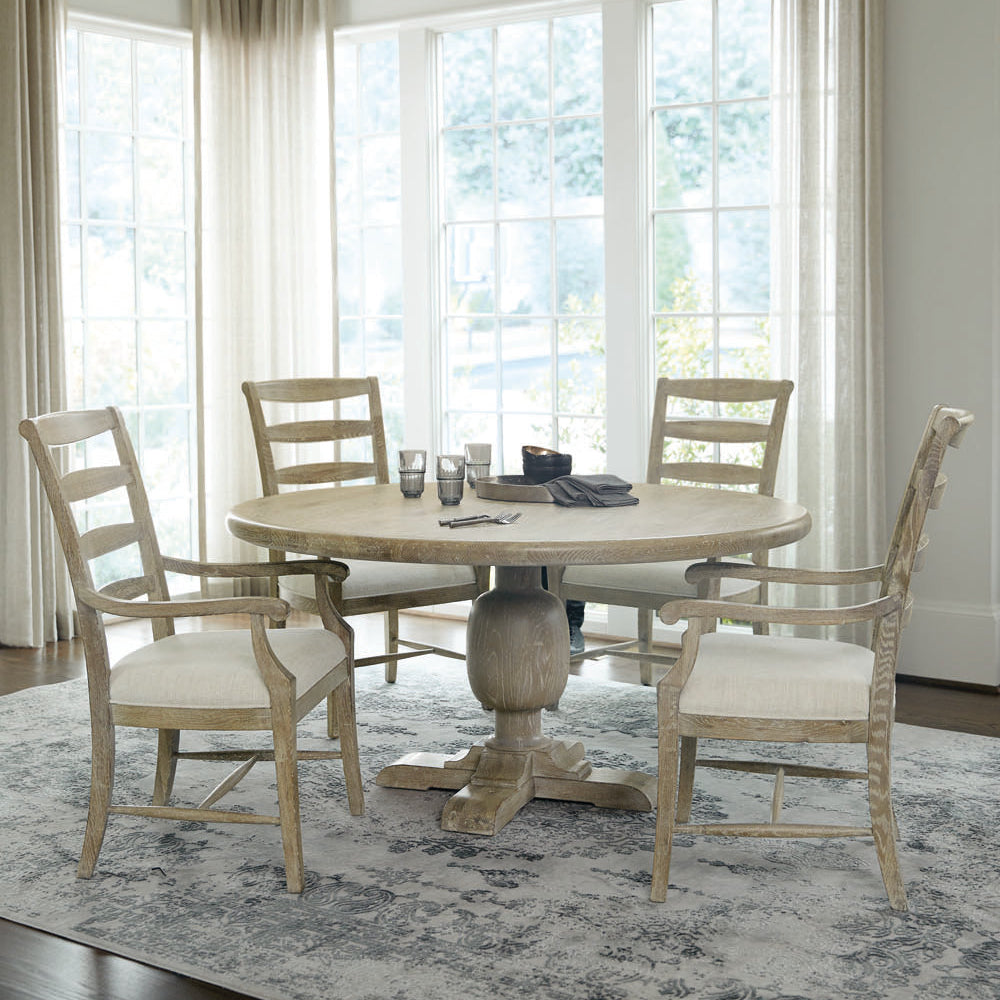 Bernhardt Rustic Patina Sand Ladderback Side Chair Set of 2