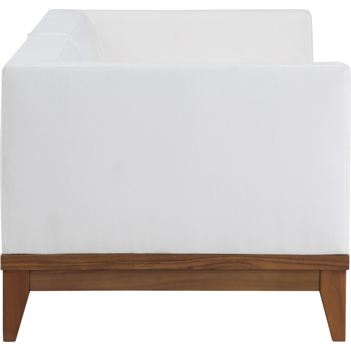 Rio 62in Off White Water Resistant Fabric Upholstered 2 Piece Modular Loveseat