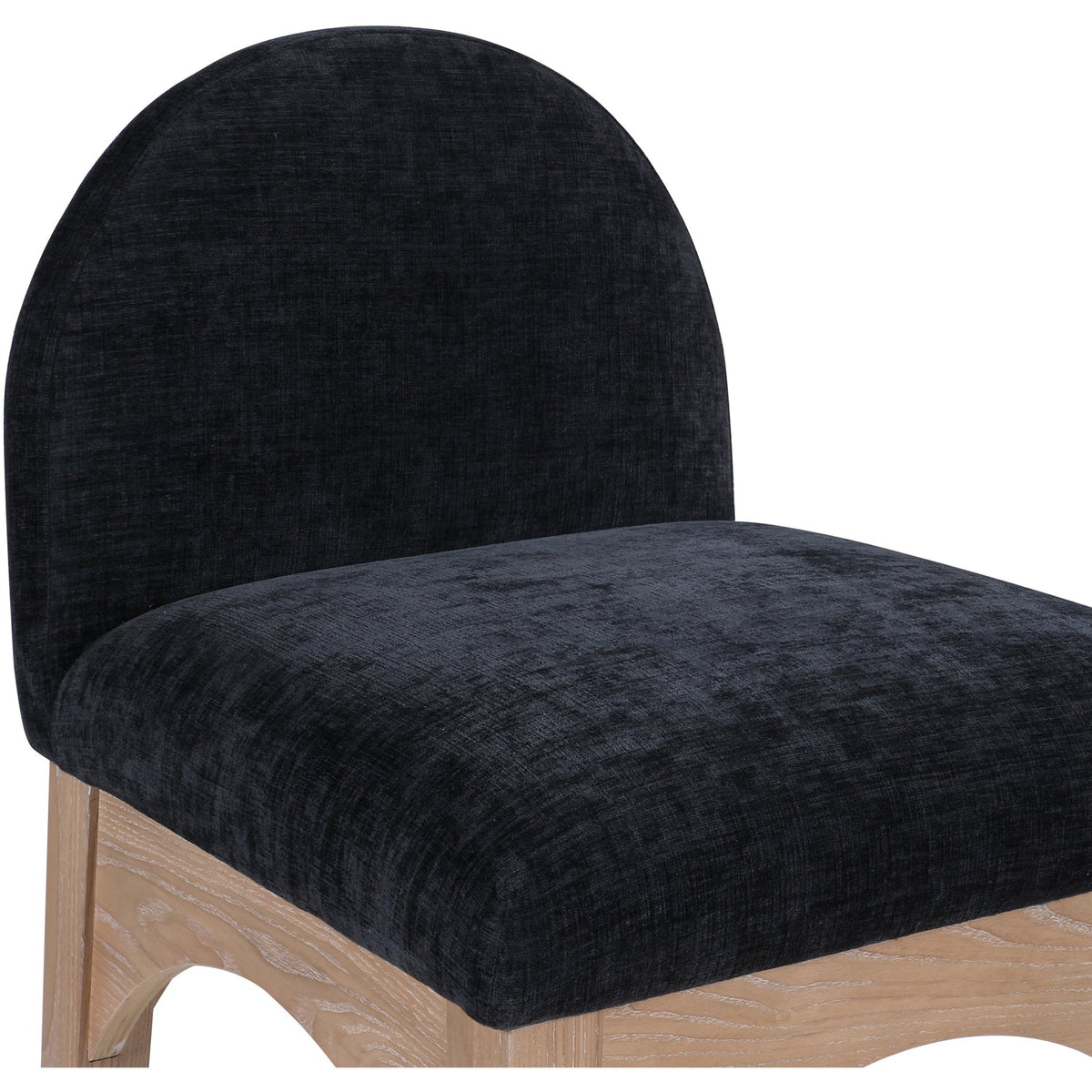 Waldorf Black Chenille Fabric Upholstered Counter Stool Set of 2