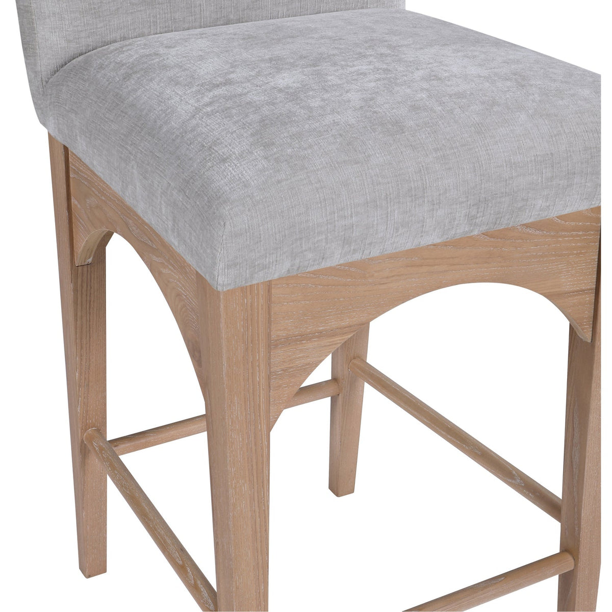 Waldorf Grey Chenille Fabric Upholstered Counter Stool Set of 2