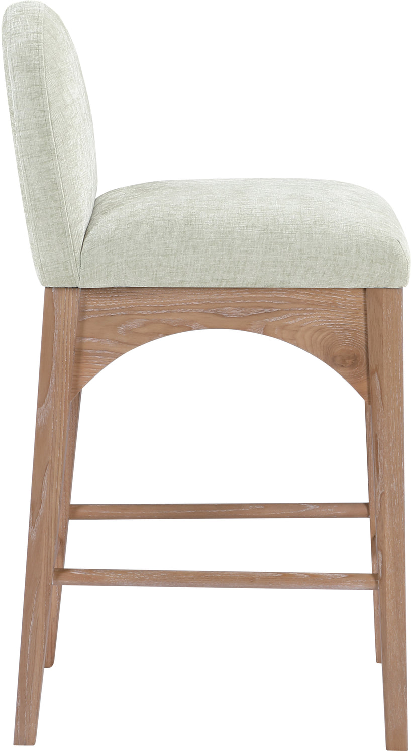 Waldorf Mint Chenille Fabric Upholstered Counter Stool Set of 2