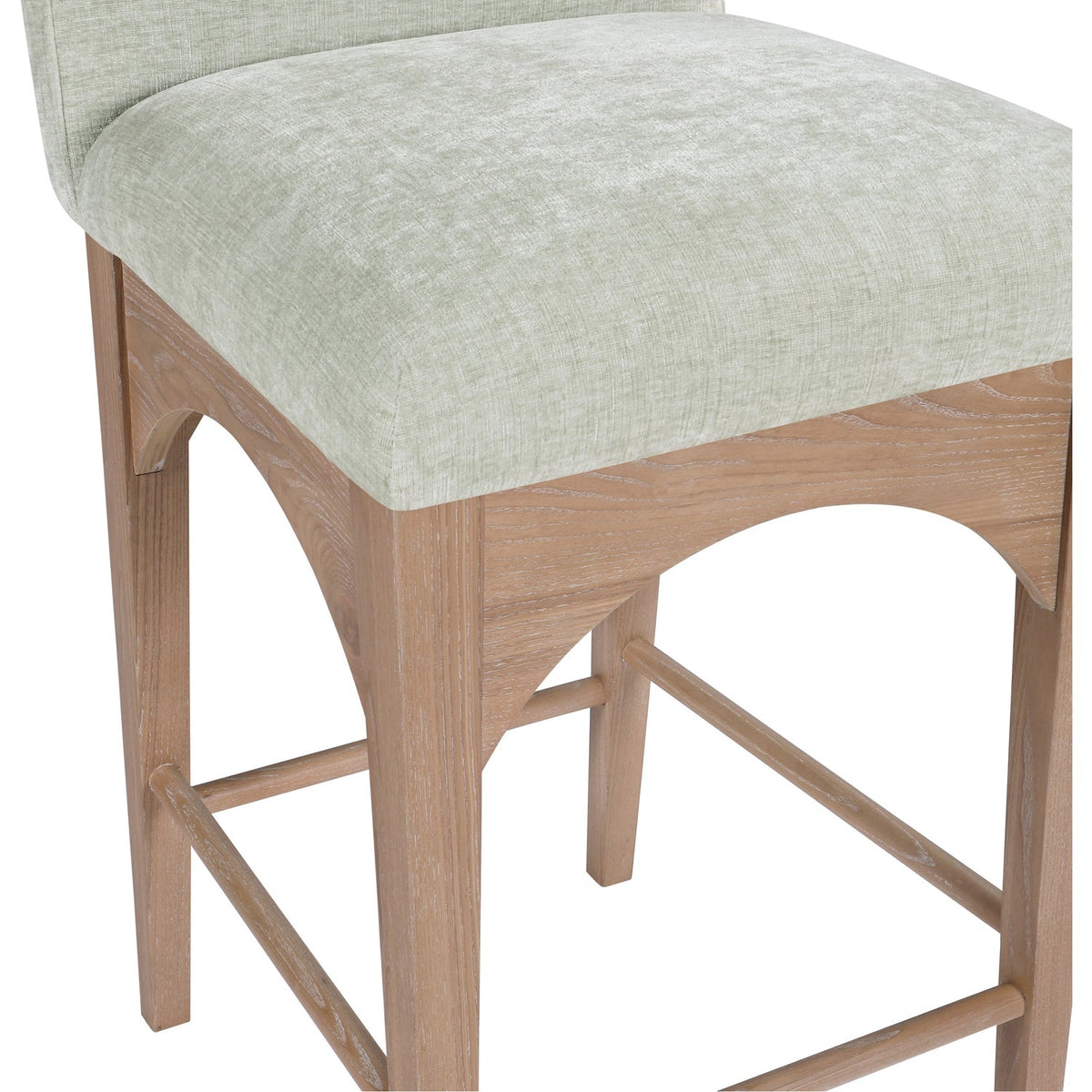 Waldorf Mint Chenille Fabric Upholstered Counter Stool Set of 2