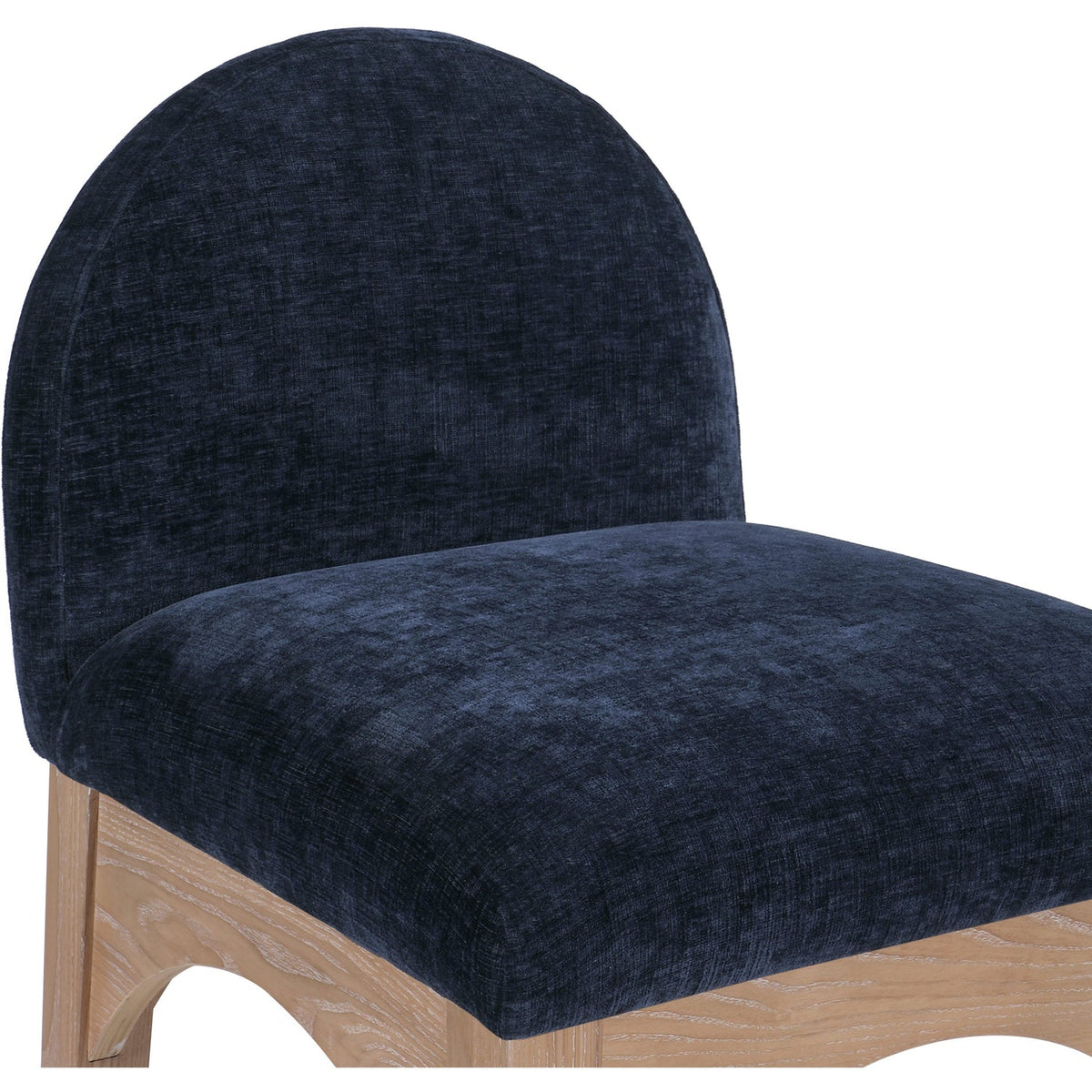 Waldorf Navy Chenille Fabric Upholstered Counter Stool Set of 2