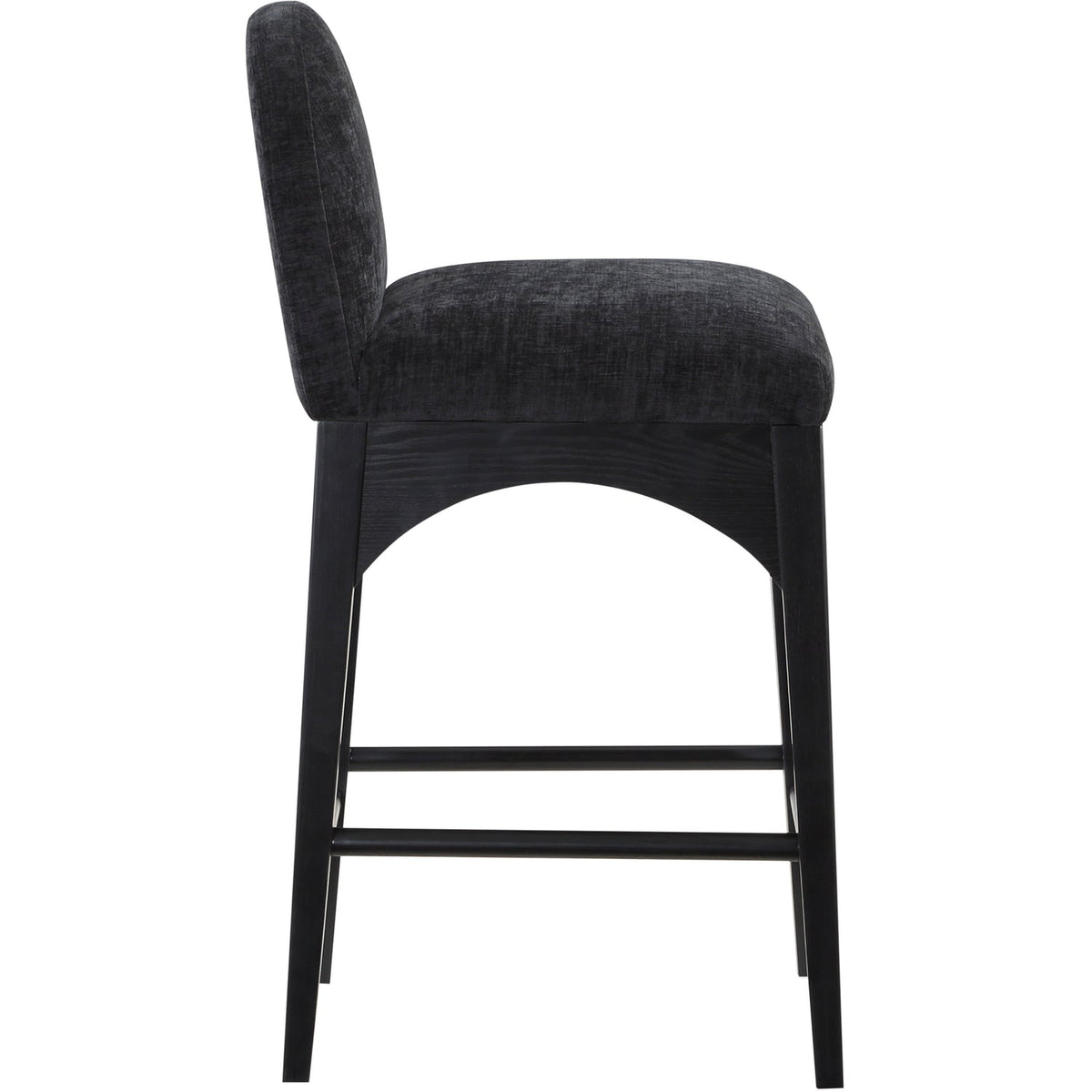 Waldorf Black Chenille Fabric Upholstered Counter Stool Set of 2