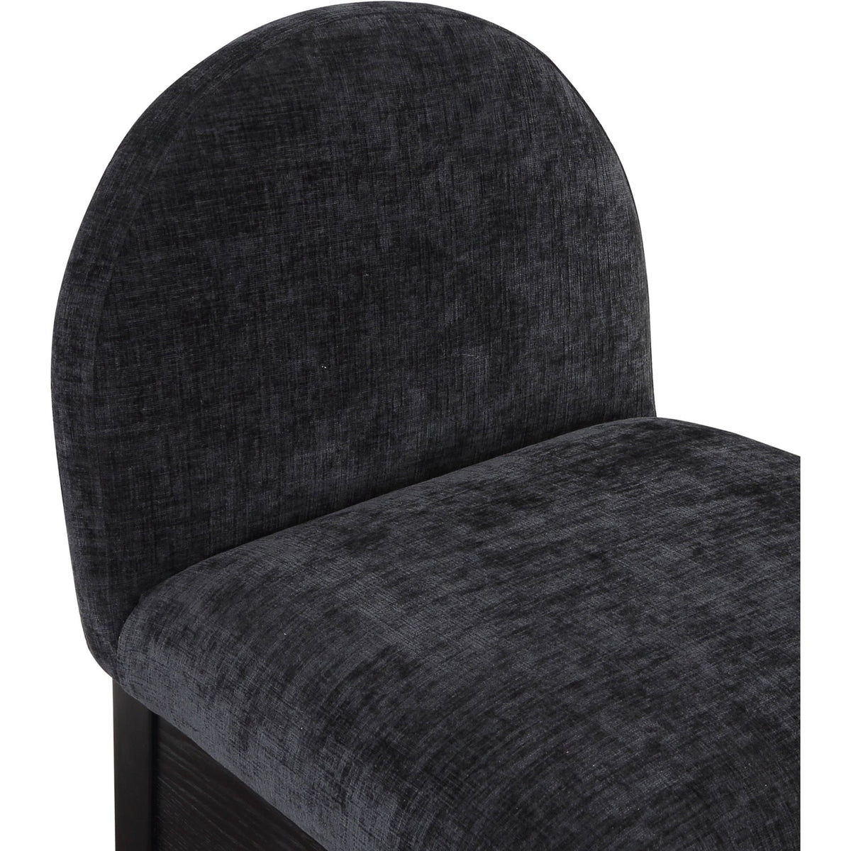 Waldorf Black Chenille Fabric Upholstered Counter Stool Set of 2