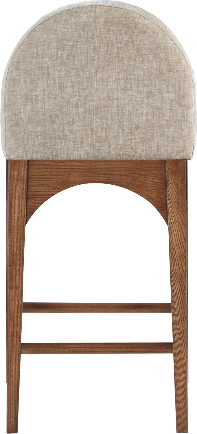 Waldorf Beige Chenille Fabric Upholstered Counter Stool Set of 2
