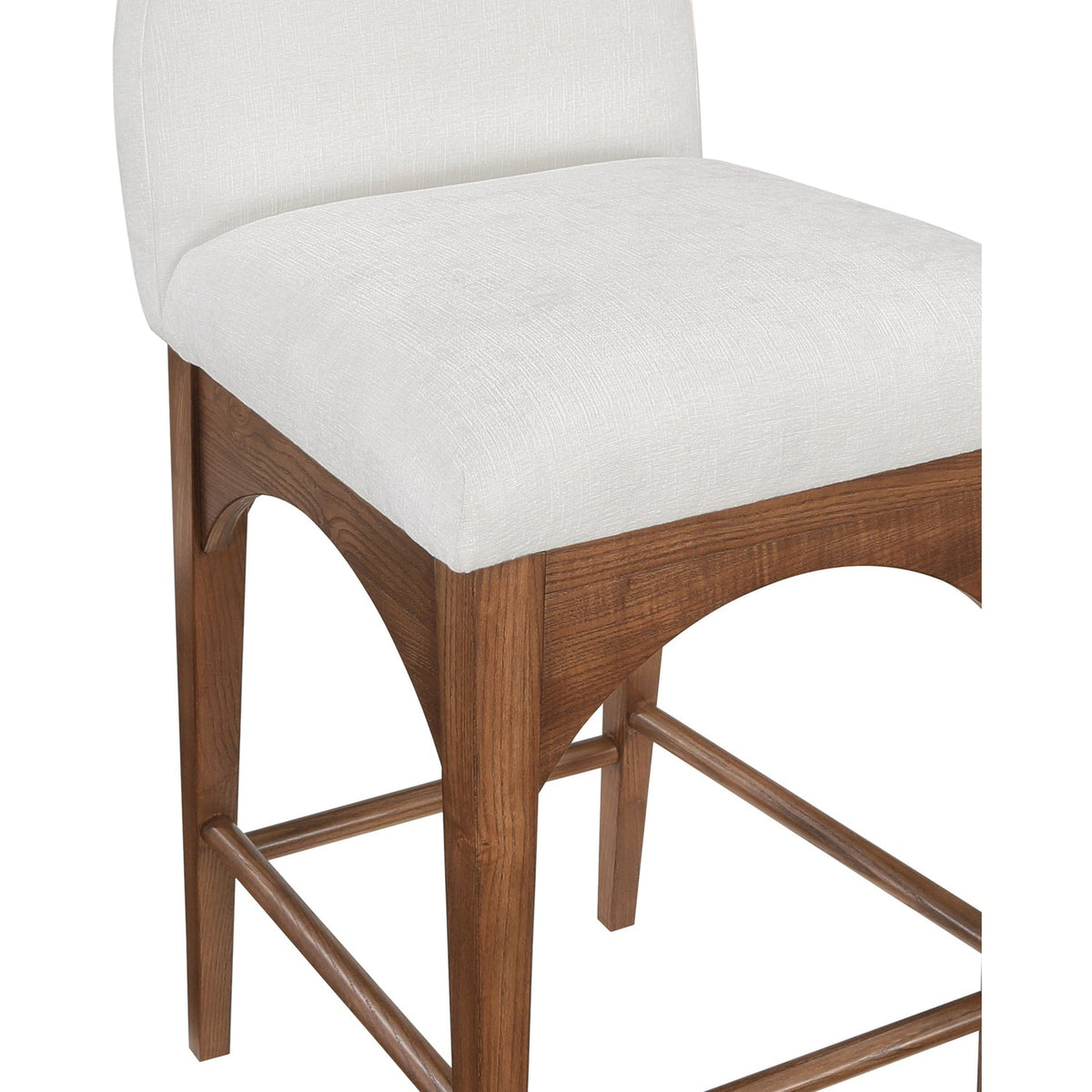 Waldorf Cream Chenille Fabric Upholstered Counter Stool Set of 2