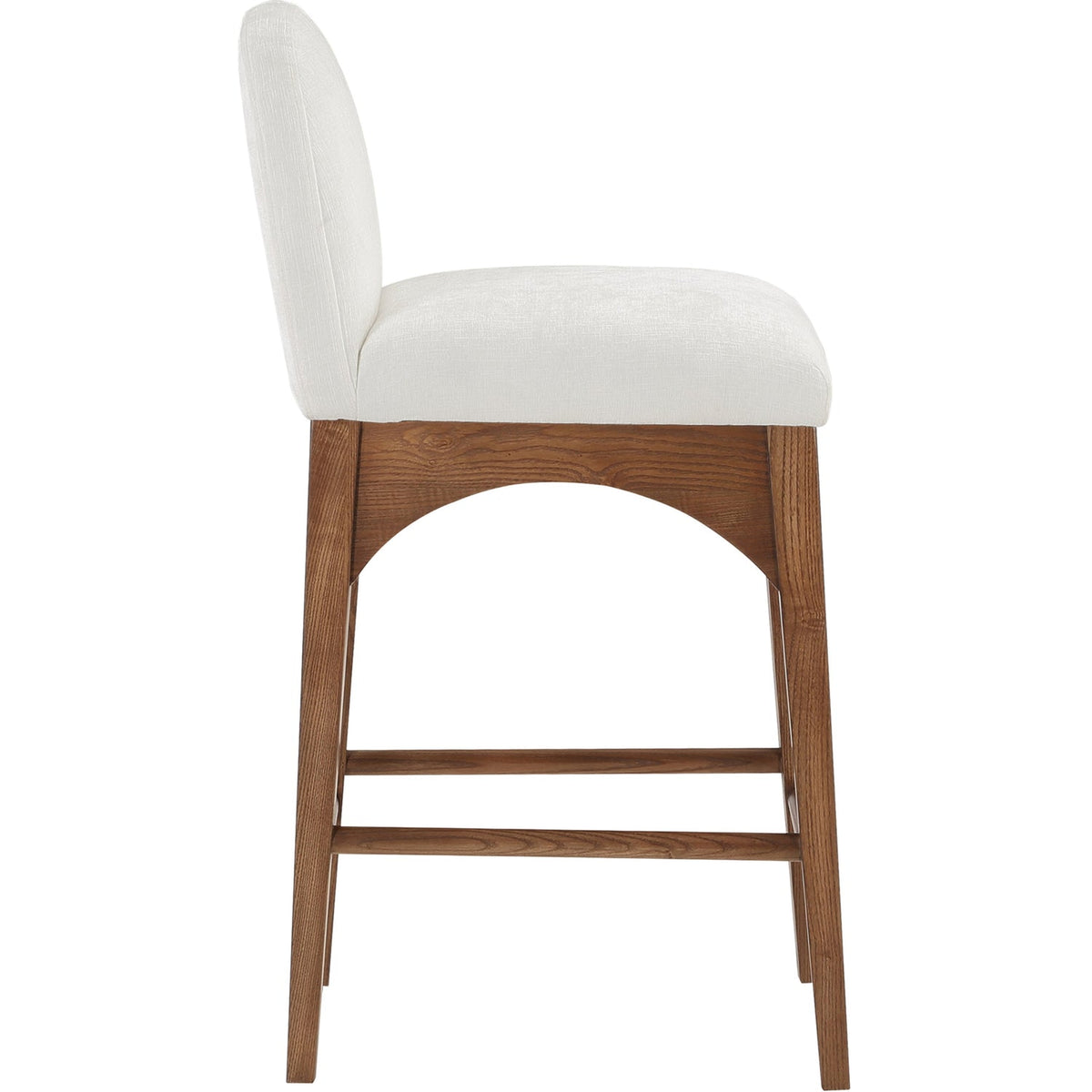 Waldorf Cream Chenille Fabric Upholstered Counter Stool Set of 2