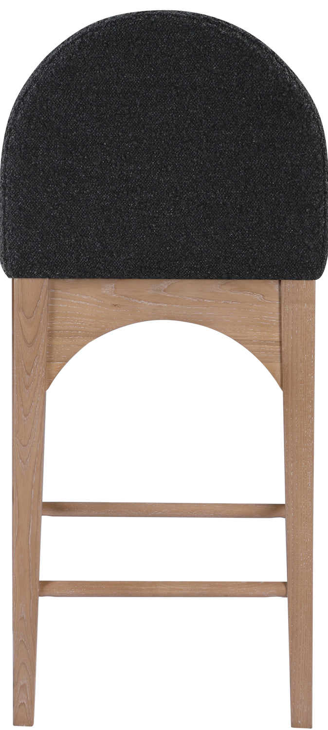 Waldorf Black Boucle Fabric Upholstered Counter Stool Set of 2
