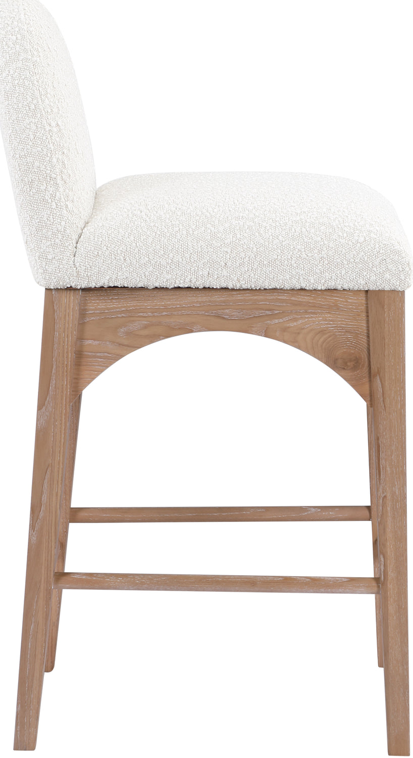 Waldorf Cream Boucle Fabric Upholstered Counter Stool Set of 2
