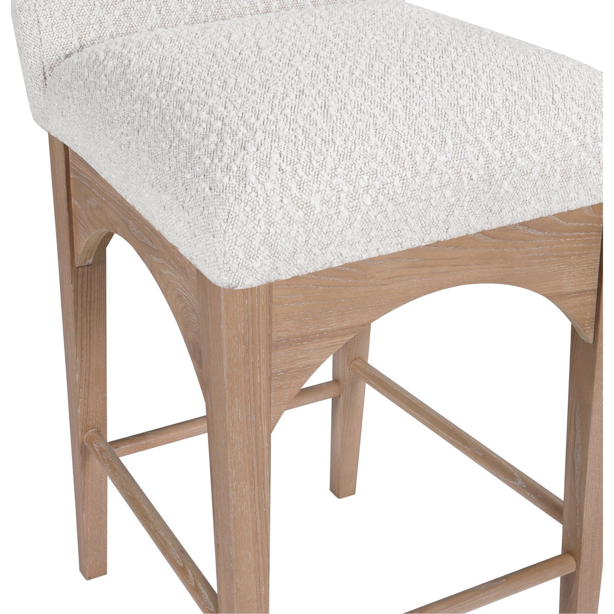 Waldorf Cream Boucle Fabric Upholstered Counter Stool Set of 2