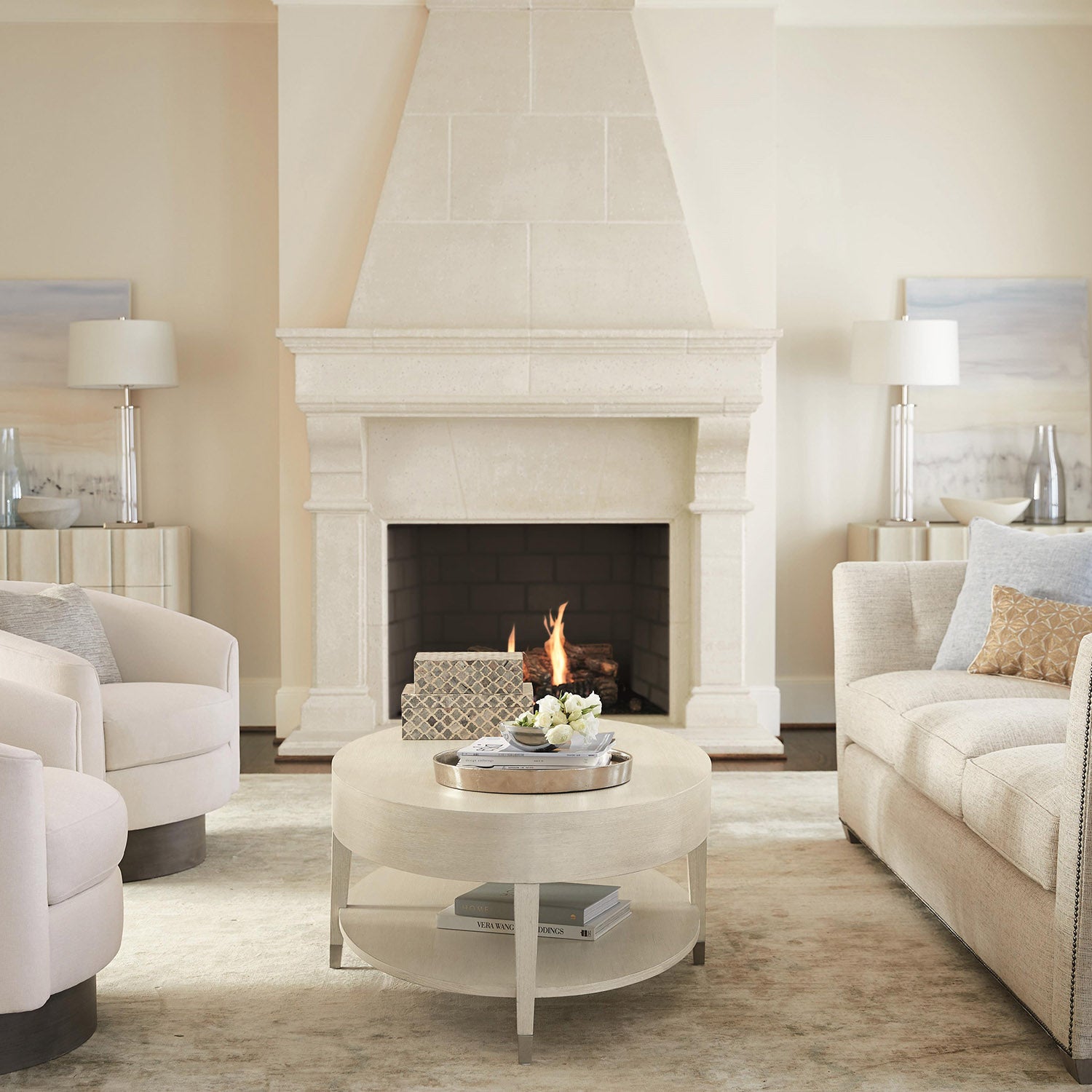 Bernhardt East Hampton Oval Cocktail Table